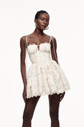 Caylee Çiçekli Korse Spagetti Mini Elbise